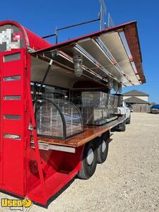 Loaded Retro Rustic Style 6' x 12'  Tea + Coffee Bar Beverage & Pastry Concession Trailer