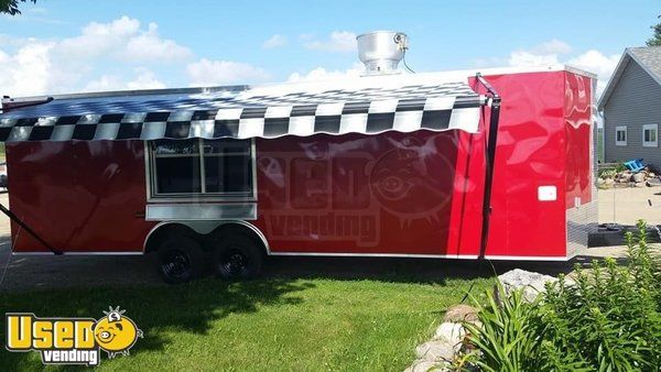 2019 - 8.6' x 26' Food Concession Trailer with 3' V-Front