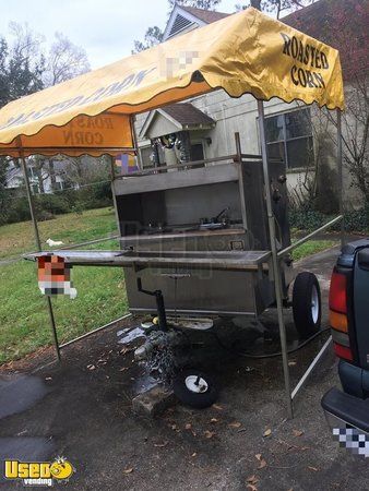 All Stainless Steel Corn Roasting Trailer / Used Corn Roasting Machine