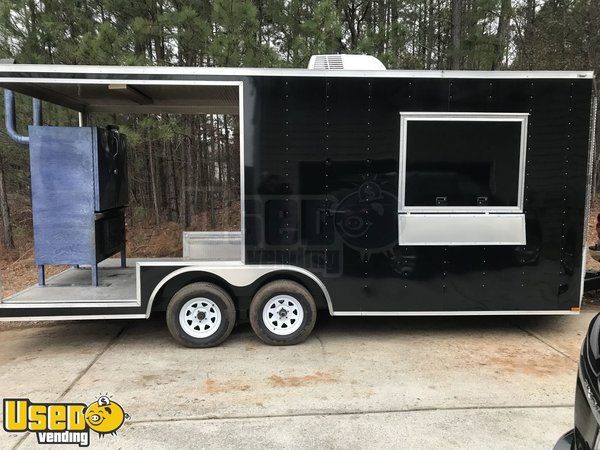 2017 - 8.5' x 20' Lark BBQ Concession Trailer with Porch - Great Deal