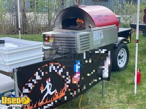 2023 4' x 6' Wood Fired Pizza Concession Trailer with 10   x 10   Pop-up Tent