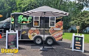 Well Equipped - 7.5' x 12' Kitchen Food Concession Trailer with Fire Suppression System