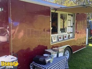 2018 - 8.6' x 16' Barbecue Food Concession Trailer with Cookshack FEC 120 Smoker