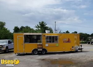 2018 8' x 28'  Kitchen Food Trailer with Enclosed Porch | Concession Trailer
