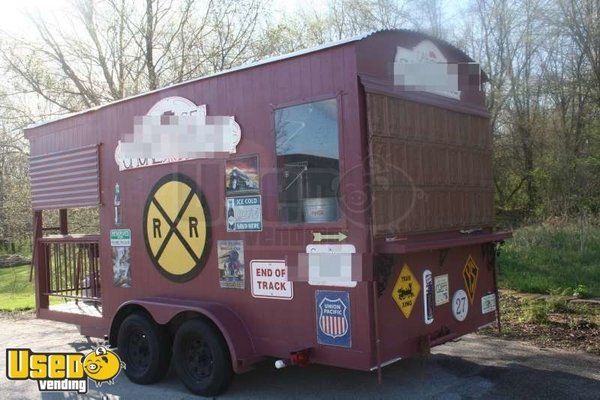 8.5 x 20 Smoke House Caboose BBQ Concession Trailer