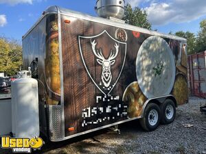 NEW - 2021 8.5' x 16' Kitchen Food Trailer with  Fire Suppression System
