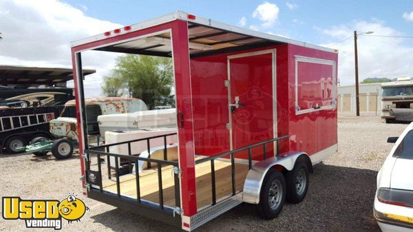 2016 - 8' x 16' Freedom Food Concession Trailer with Porch