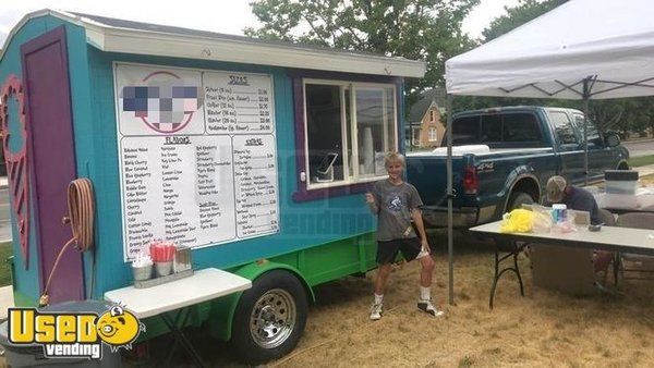 Fully Loaded 7' x 10' Snowball Concession Trailer / Shaved Ice Concession Trailer