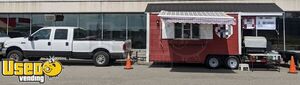2014 Barbecue Food Concession Trailer with Porch and 2003 F250 Long Cab V10