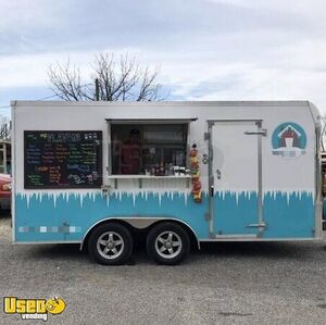 2017 - 7' x 16' Snowball Concession Trailer / Mobile Shaved Ice Business