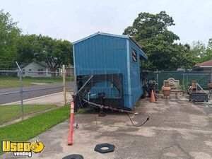 8' x 40' Gooseneck Barbecue Food Trailer with Porch | Concession Trailer
