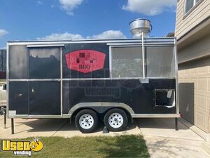 Like-New 16' Barbecue Concession Trailer with Smoker and Screened Porch