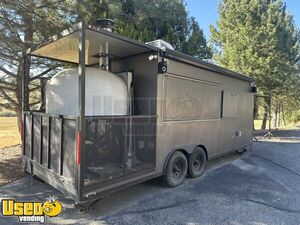 2021 8.6' x 24' Wood Fired Pizza Food Concession Trailer Mobile Vending Unit w/ Porch