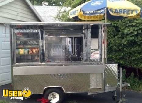 Stainless Steel Hot Dog Concession Trailer