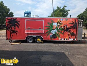 LOADED LIKE NEW 8.5' x 25' Mobile Kitchen Concession Trailer w/ Fire Suppression & Bathroom