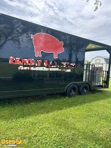 2024 8.5' x 22' Elite Mobile Kitchen Turnkey Operation Like New Food Concession Trailer with Porch