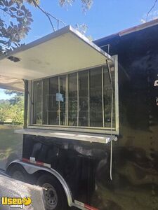 2022 8' x 14' Barbecue Food Concession Trailer with Fire Suppression & 8' Porch