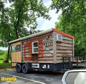 Used Mobile Vending Trailer with Porch / Mobile Concession Unit