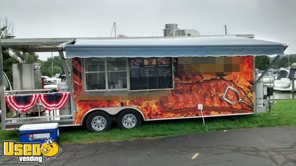 2015 - 8' x 24' BBQ Concession Trailer with Porch
