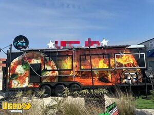 Turnkey - 2024 8' x 30' Wood Fired Pizza Trailer with Forno Bravo Oven | Concession Trailer