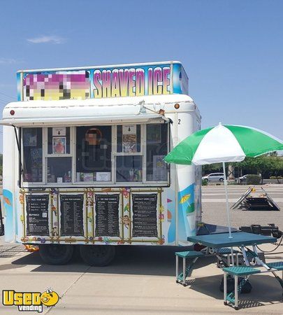 7' x 10' Fibre Core SnoWizard Shaved Ice Concession Trailer