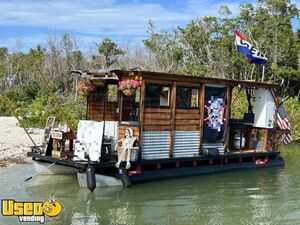 Used - 24' Custom Tiki Style Food Boat | Licensed Food Boat Floating Food Truck