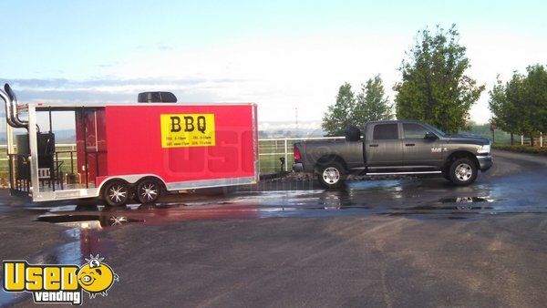 26' Freedom BBQ Trailer with Smoker Porch