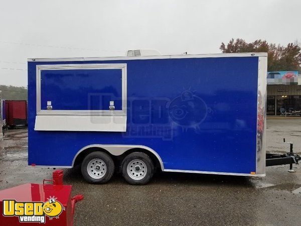 Barely Used and Very Clean 2018 - 8.5' x 16' Kitchen Food Concession Trailer