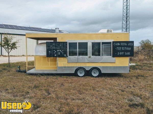 Well-Maintained 2012 - 8' x 20' Custom-Built Pizza Concession Trailer with Porch