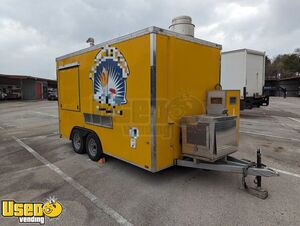 2017 7' x 14' Kitchen Food Concession Trailer with Pro-Fire Suppression