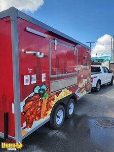 Well Equipped - 16' Kitchen Food Concession Trailer with Fire Suppression System