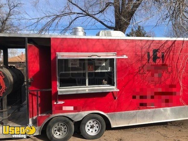 2017 8.5' x 20' Freedom Barbecue Food Concession Trailer with Porch/BBQ Rig