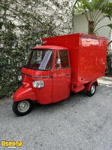 Vintage - 1968 Piaggio Ape Food Tricycle Mobile Concession Unit