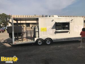 2014 - 8.5' x 24' Freedom Wagon Master Barbecue Concession Trailer with Porch