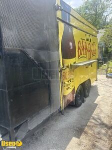 16' Barbecue Food Concession Trailer with Porch Mobile Vending Unit