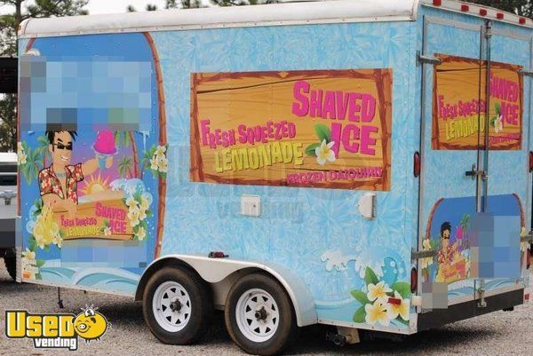 2008 - 14' x 7' Snow-Cone / Shaved Ice Concession Trailer