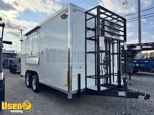 Like New - 2024 8' x 14' Kitchen Food Concession Trailer with Fire Suppression System