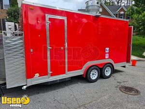 Used  8' x 16' Kitchen Food Concession Trailer with Pro Fire System