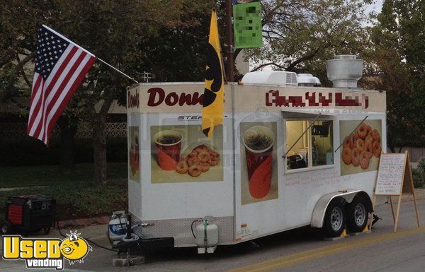 2011 7' x 16' Mini Donut & Coffee Concession Trailer with Pro Fire Suppression