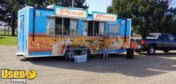 Lightly Used 2019 - 8.5' x 24' Loaded Kitchen Food Concession Trailer with Restroom