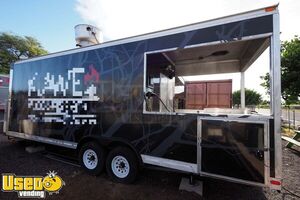 2018 9' x 30' Barbecue Food Trailer with a Full Kitchen and Porch