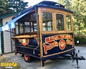 Eye-Catching 7' x 9' Classic Trolley Food Concession Trailer