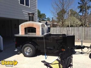 2015 6.5' x 13.5' Wood-Fired Brick Oven Pizza Trailer w/ Sandwich Prep Table