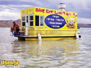 Used Ventura Pontoon All-Purpose Food Boat/Floating Barge Food Truck