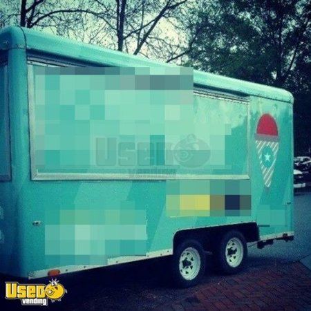 6.10' x 14' Shaved Ice Concession Trailer