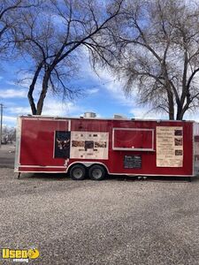 Like-New - 2022 8.5' x 26' Freedom Barbecue Food Concession Trailer w/ 8' Porch & Pro-Fire Suppression