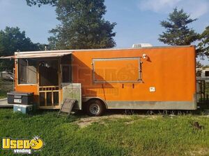 2015 8.5' x 24' Barbecue Concession Trailer with Porch / Mobile Kitchen