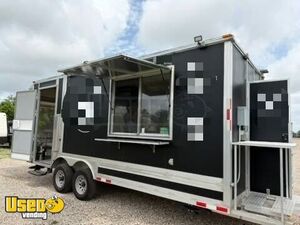 Clean 2024 8' x 20' Barbecue Kitchen Food Concession Vending Trailer with Porch and Smoker
