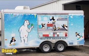 Turnkey - 2018 8' x 16' Shaved Ice Trailer Snowball Concession Unit