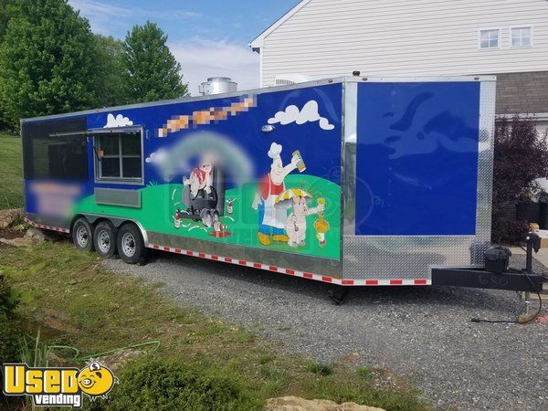 2017 - 8.5' x 35' BBQ Concession Trailer with Porch